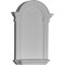 Ekena Millwork 21 1/8"W x 33 3/4"H x 4 1/4"D x 28 1/2"IH Small Waltz Wall Niche, Surface Mount NCH21X33WA - alternate 3